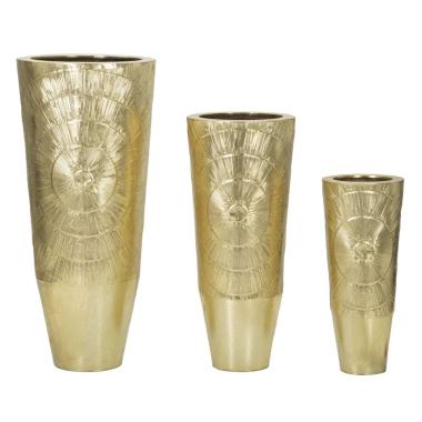 Porta Vasi Goldely Tris cm.Ø50,8x114,9-40x92,7-29,8x70,5