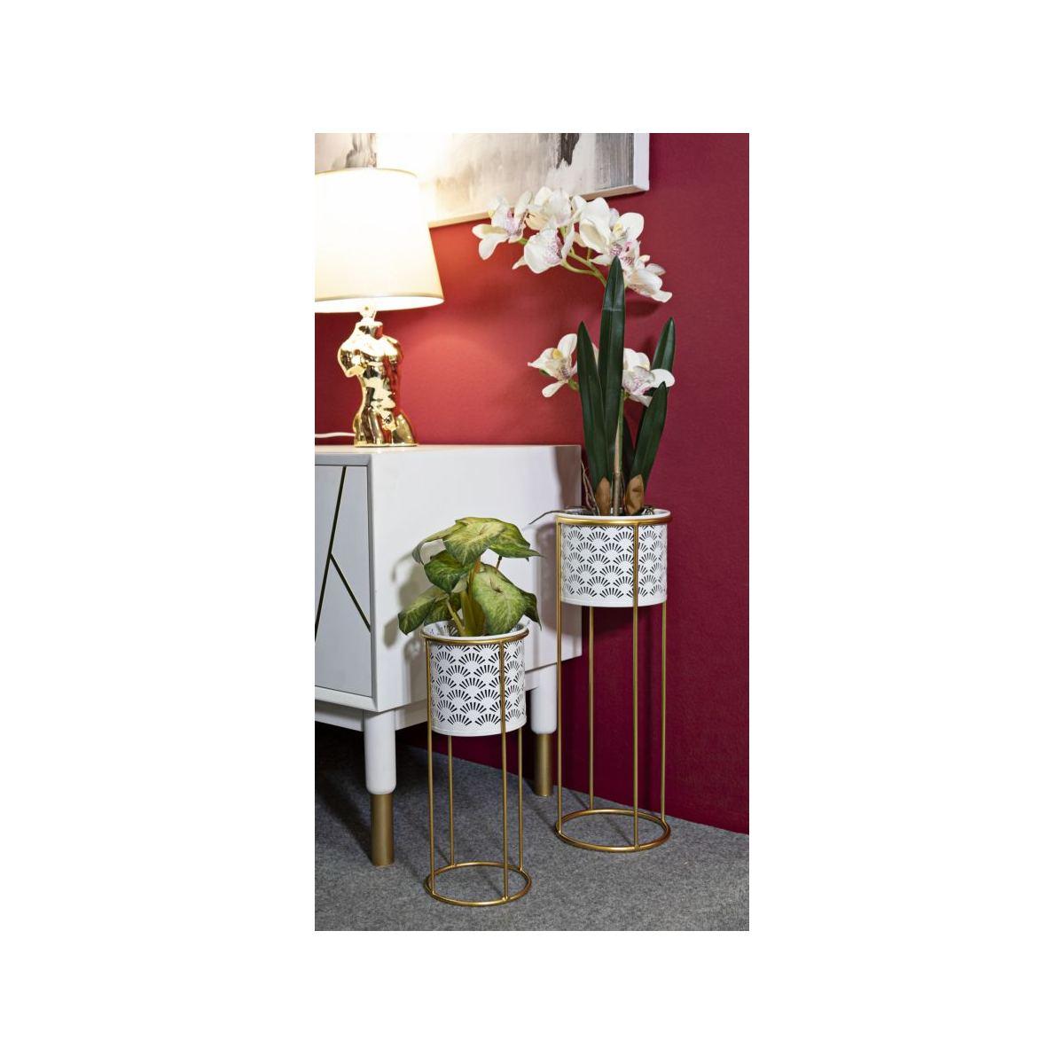 Porta Vasi Whity Coppia cm.Ø17x46-14x34
