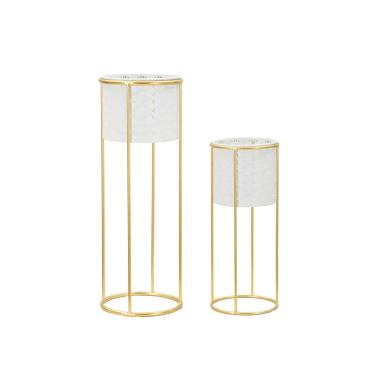 Porta Vasi Whity Coppia cm.Ø17x46-14x34