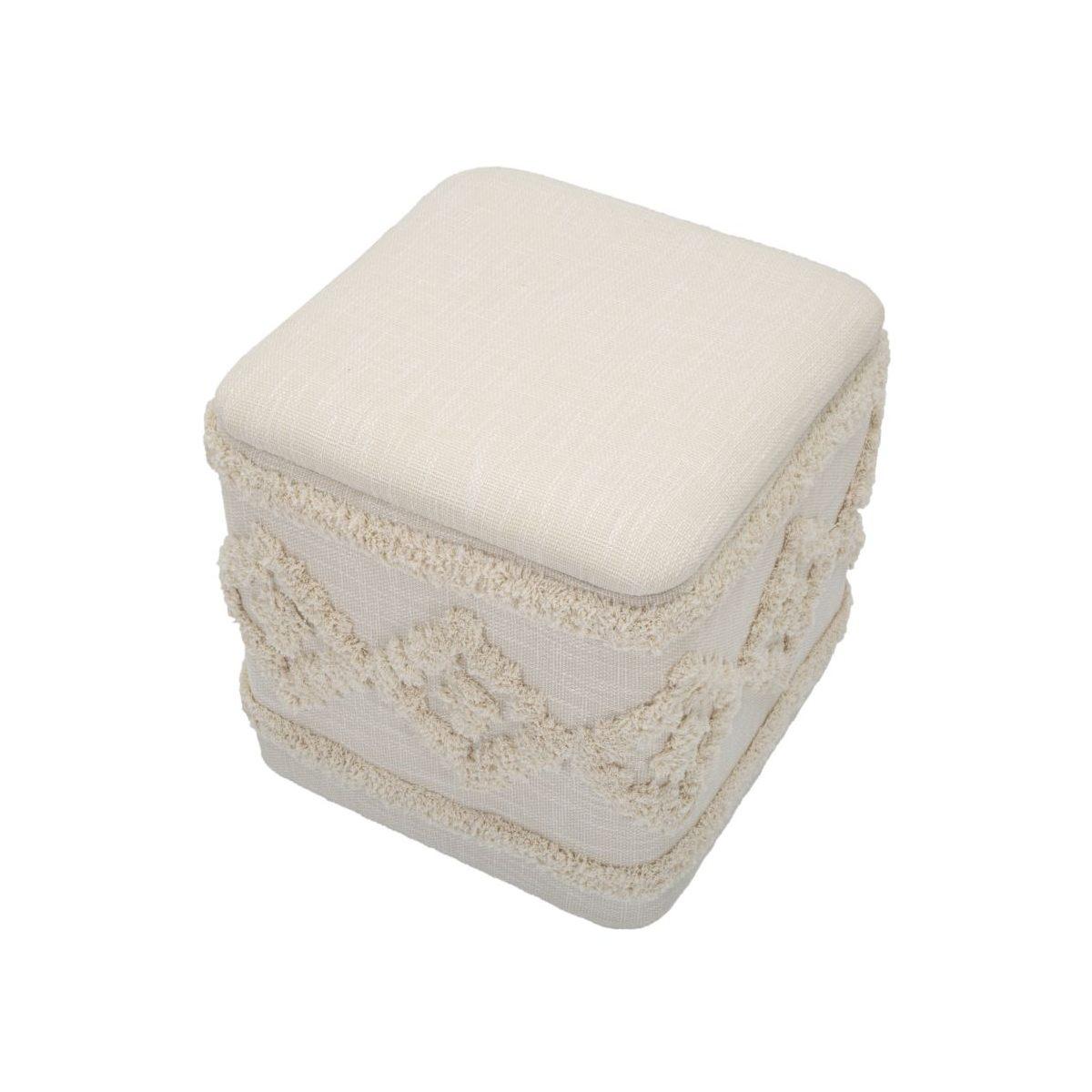 Pouf Contenitore Damasco Quadrato cm.40x40x40