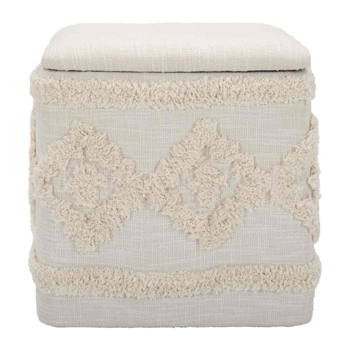 Pouf Contenitore Damasco Quadrato cm.40x40x40