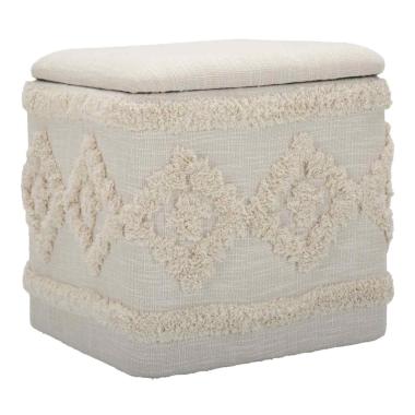 Pouf Contenitore Damasco Quadrato cm.40x40x40