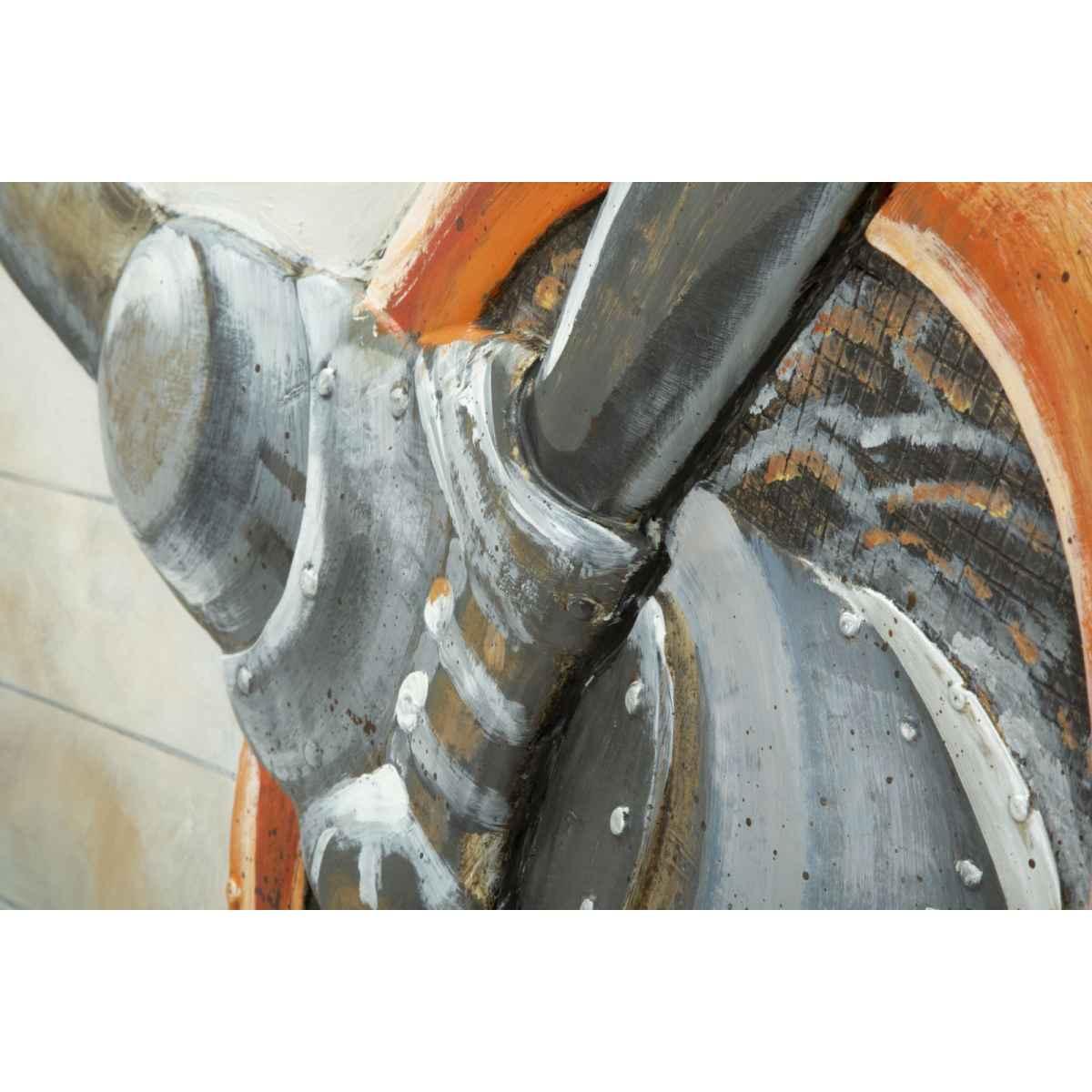 Quadro Dipinto Tela Aviator cm.120x3,7x80