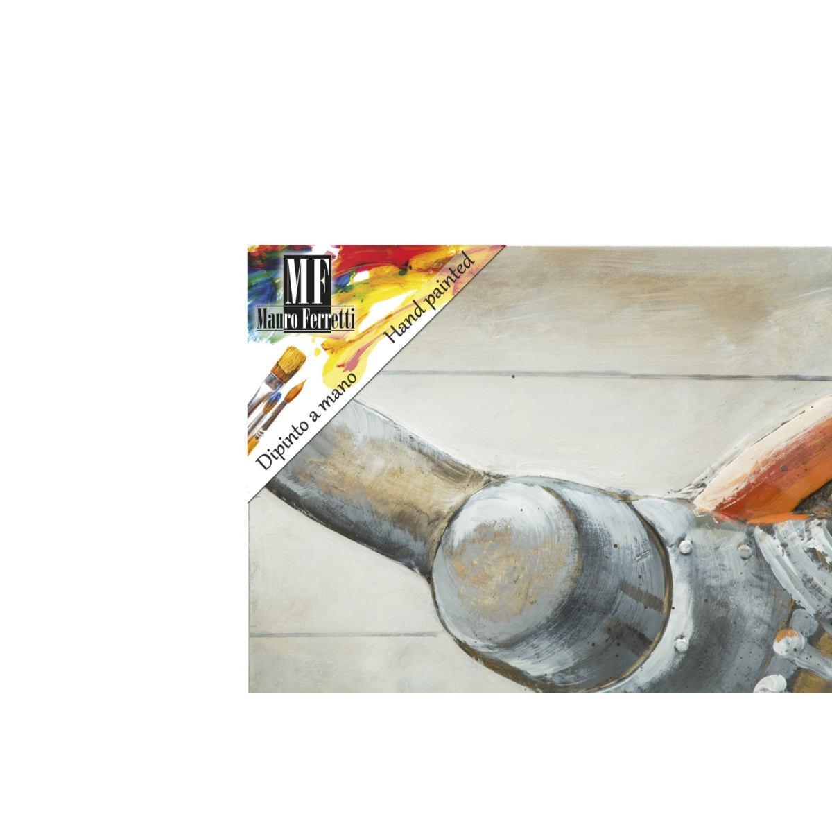 Quadro Dipinto Tela Aviator cm.120x3,7x80