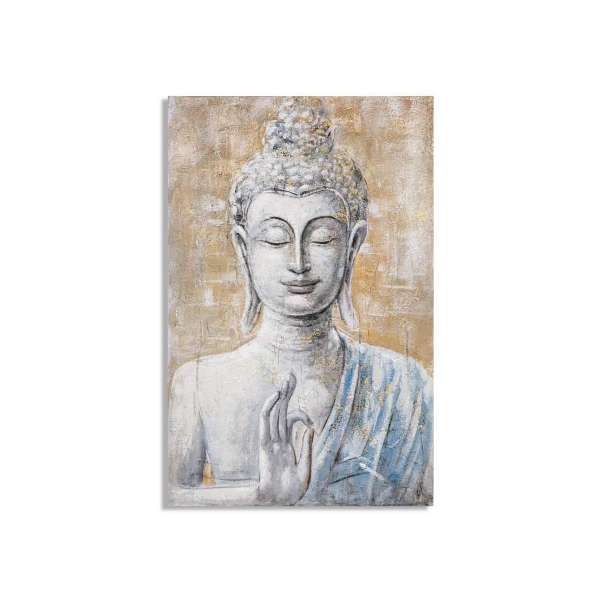 Quadro Dipinto Tela Buddha Light Mod.B cm.80x3x120