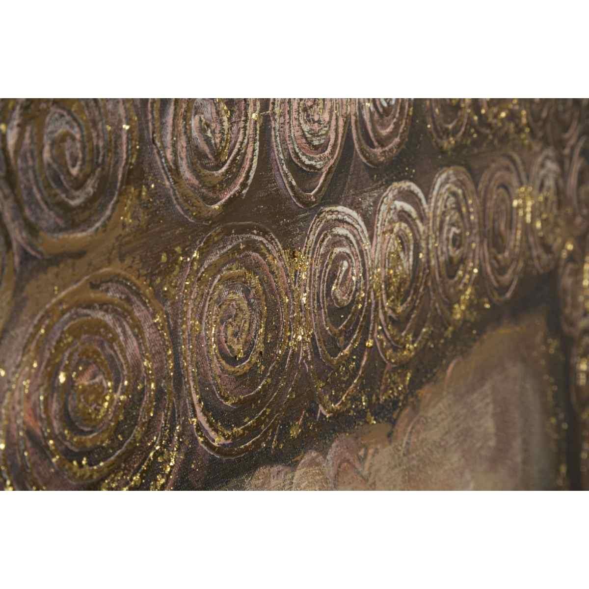 Quadro Dipinto Su Tela Buddha Mod. B cm.100x3x100