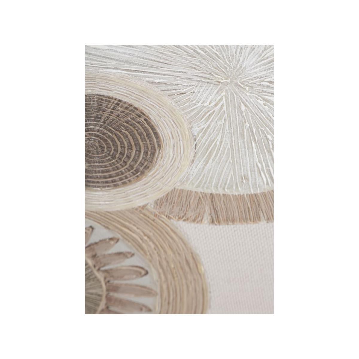 Quadro Dipinto Tela Circly Con Inserti Mod.A cm.50x3,2x100