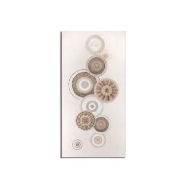 Quadro Dipinto Tela Circly Con Inserti Mod.B cm.50x3,2x100