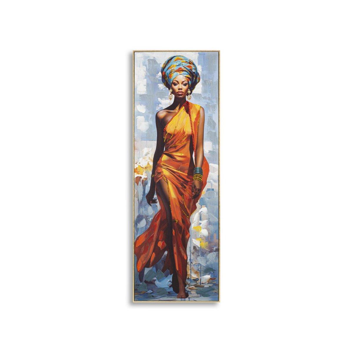 Quadro Dipinto Tela Con Cornice Daphne Mod.B cm.52x4,5x152