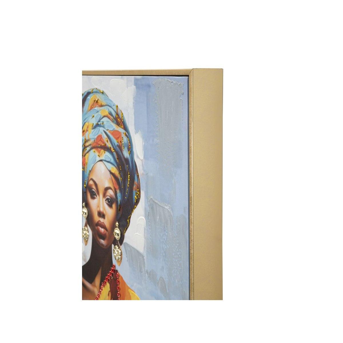 Quadro Dipinto Tela Con Cornice Daphne Mod.B cm.52x4,5x152