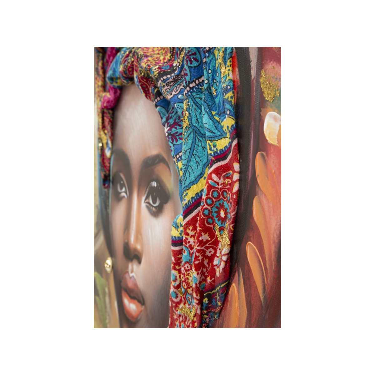 Quadro Dipinto Tela Con Cornice Deva Mod.B cm.82x4,5x122