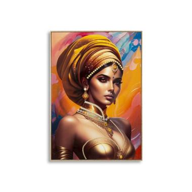 Quadro Dipinto Tela Con Cornice Samira Mod.A cm.72x4,5x102
