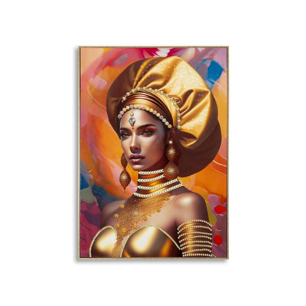 Quadro Dipinto Tela Con Cornice Samira Mod.B cm.72x4,5x102