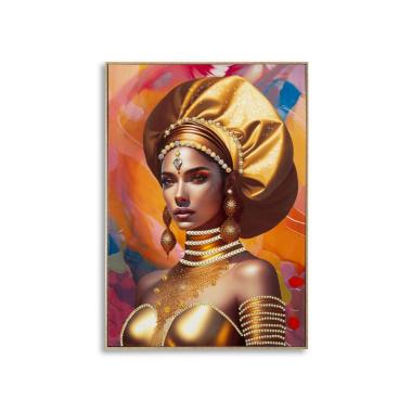 Quadro Dipinto Tela Con Cornice Samira Mod.B cm.72x4,5x102