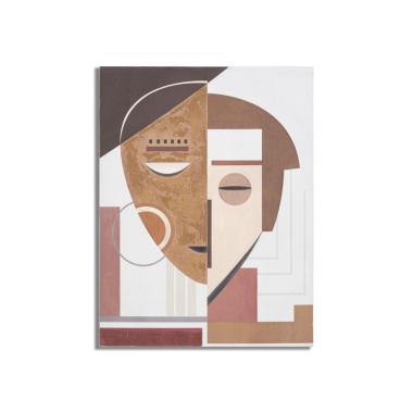 Quadro Dipinto Tela Ethnic Face cm.60x2,7x80