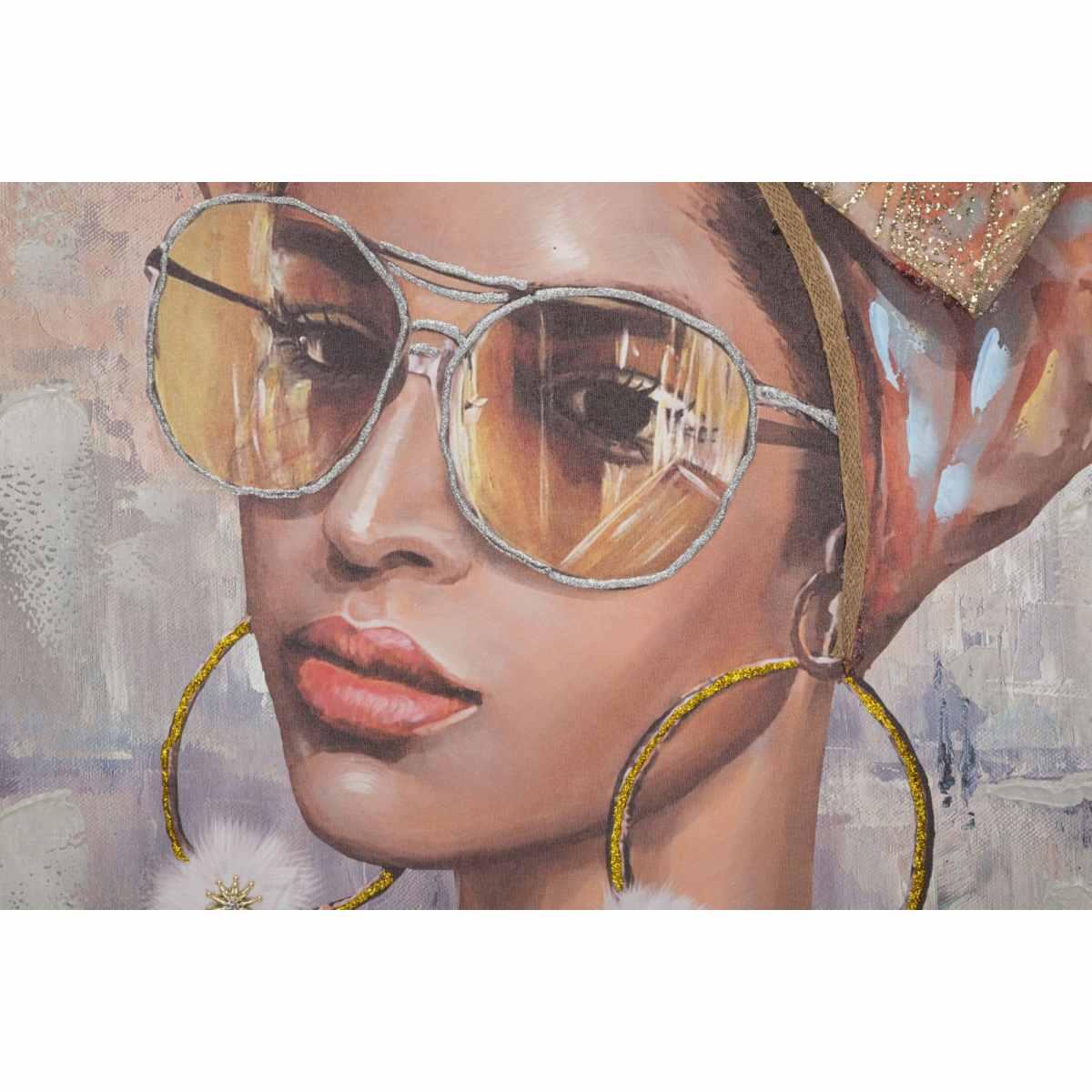Quadro Dipinto Tela Jennifer Mod.B cm.70x3x100