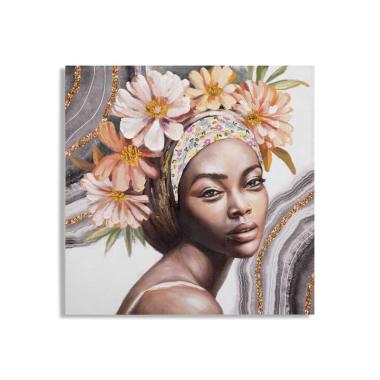 Quadro Dipinto Tela Naomi Mod.A cm.100x3x100