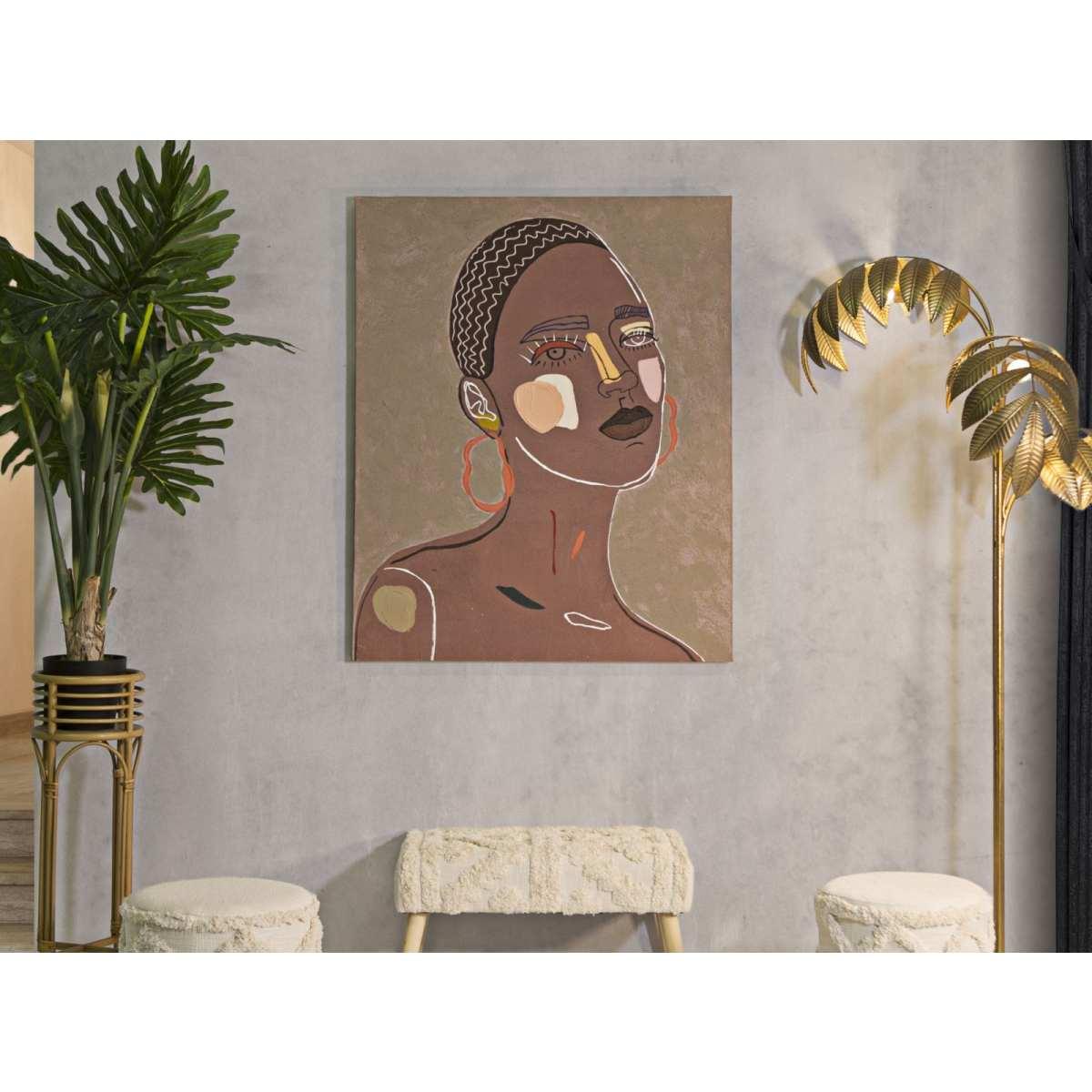 Quadro Dipinto Tela Tribal Mod.A cm.80x2,8x100
