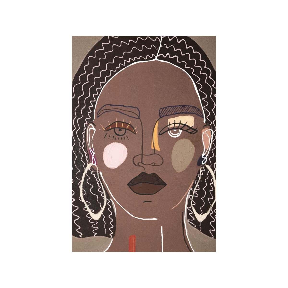 Quadro Dipinto Tela Tribal Mod.B cm.80x2,8x100