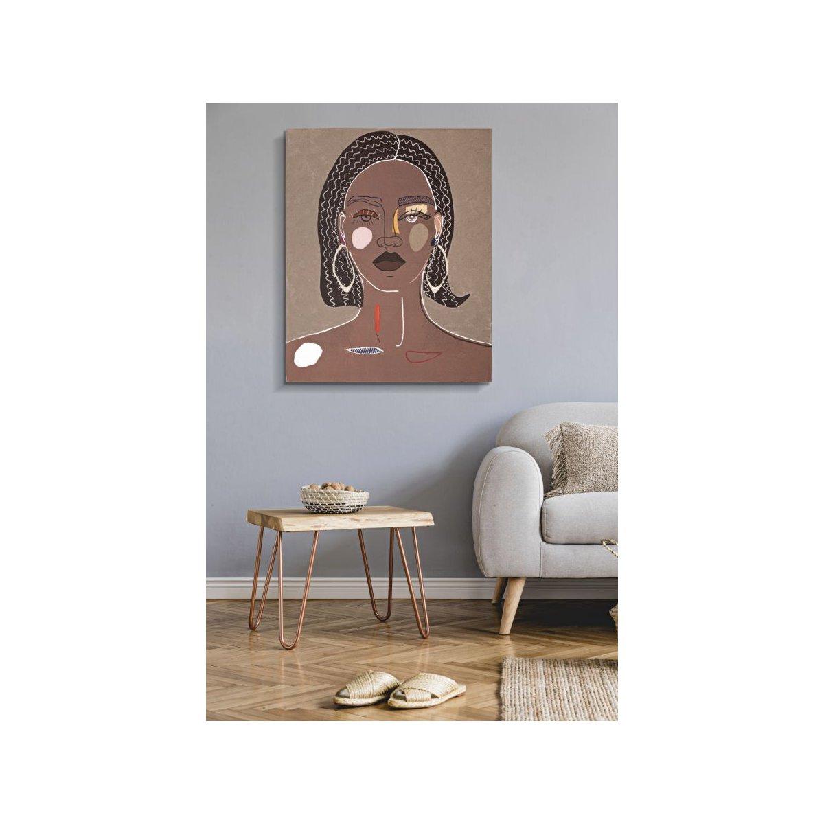 Quadro Dipinto Tela Tribal Mod.B cm.80x2,8x100