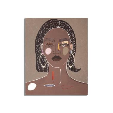 Quadro Dipinto Tela Tribal Mod.B cm.80x2,8x100