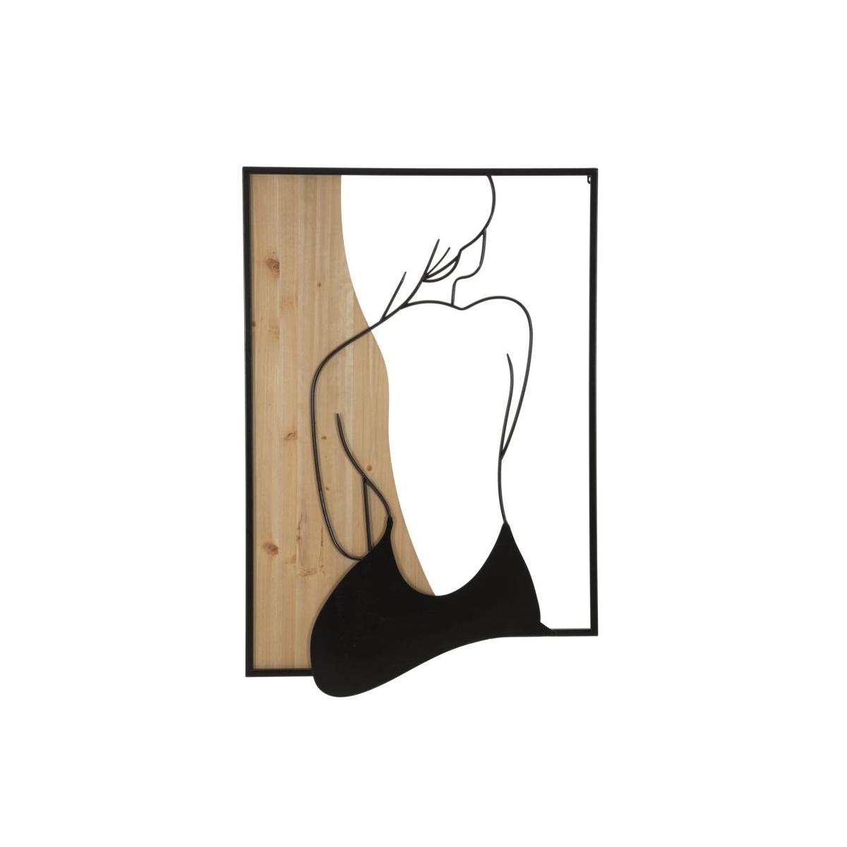 Quadro Pannello Da Muro Beauty Ferro E Wood 60x2x90