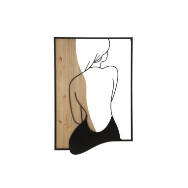 Quadro Pannello Da Muro Beauty Ferro E Wood 60x2x90