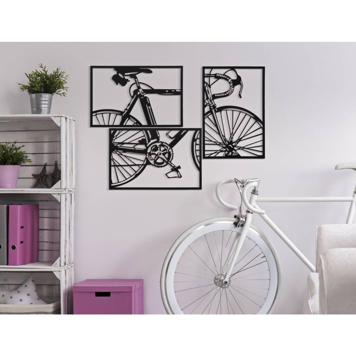 Quadro Pannello Da Muro Bike Set 3Pz cm.40x1,3x60 Singolo Pz