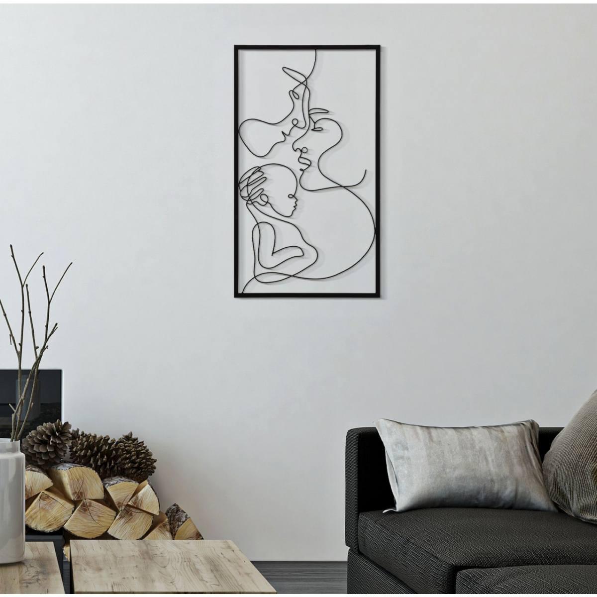 Quadro Pannello Da Muro Family cm.40x1,3x70