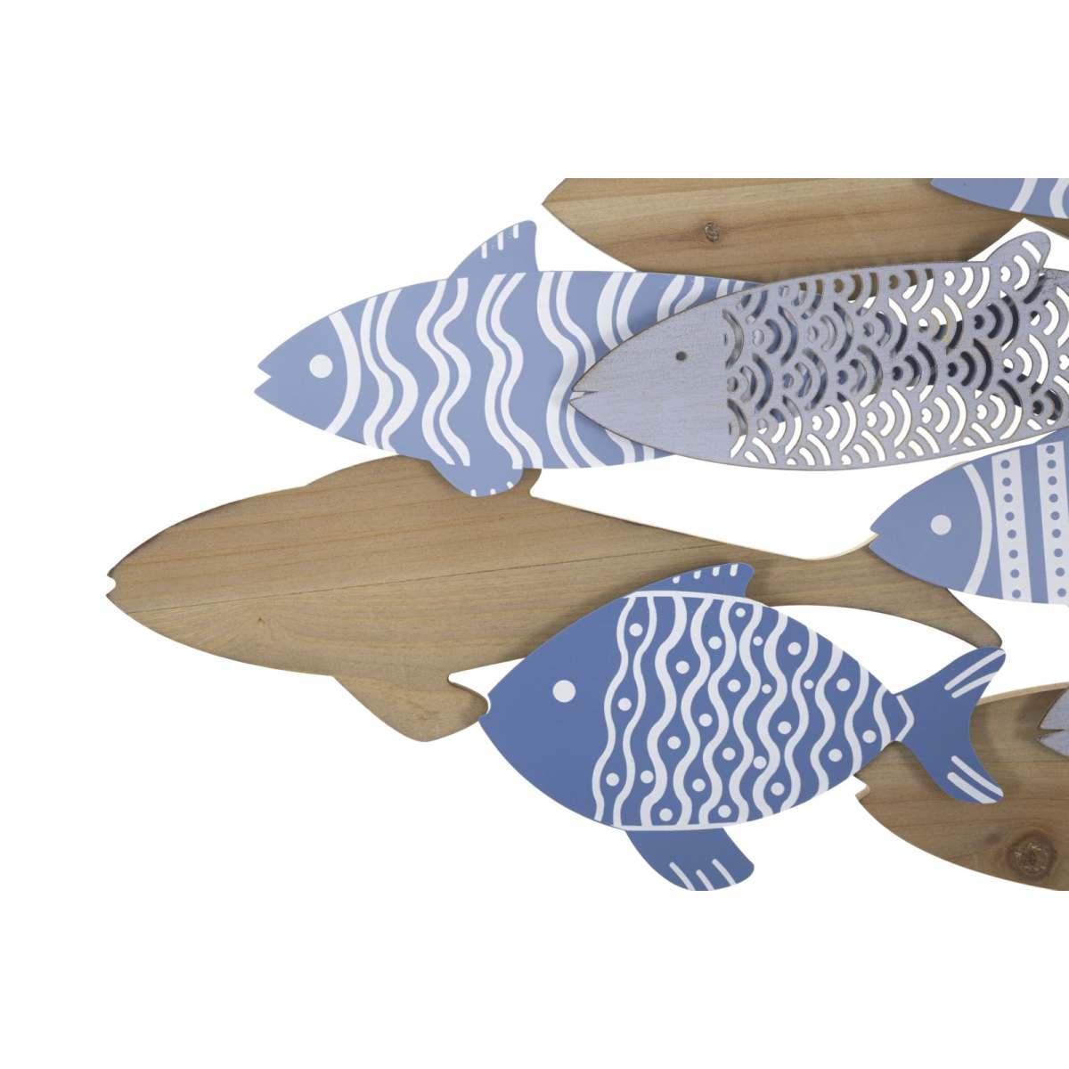 Quadro Pannello Da Muro Fish Sea cm.91x3x33,5