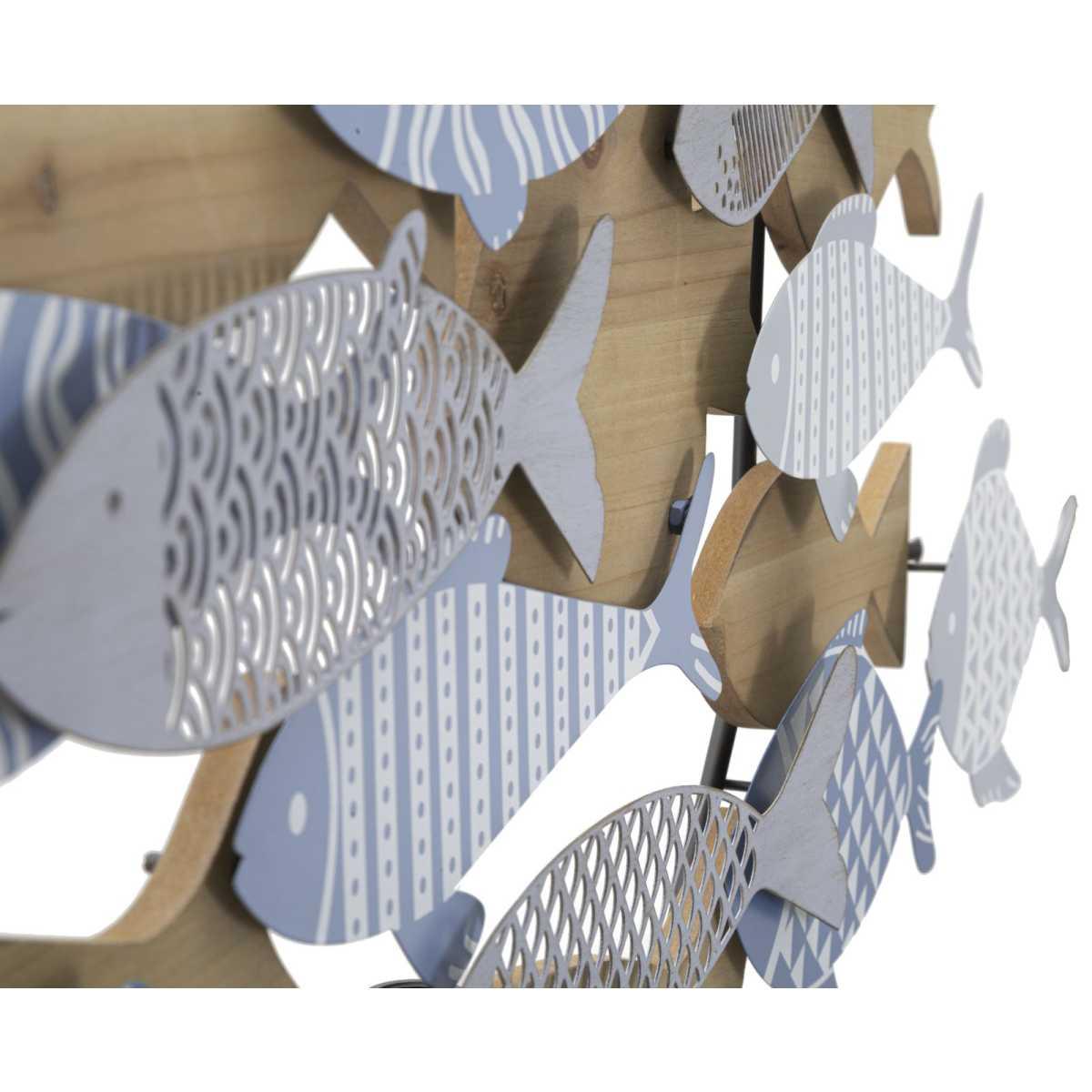 Quadro Pannello Da Muro Fish Sea cm.91x3x33,5
