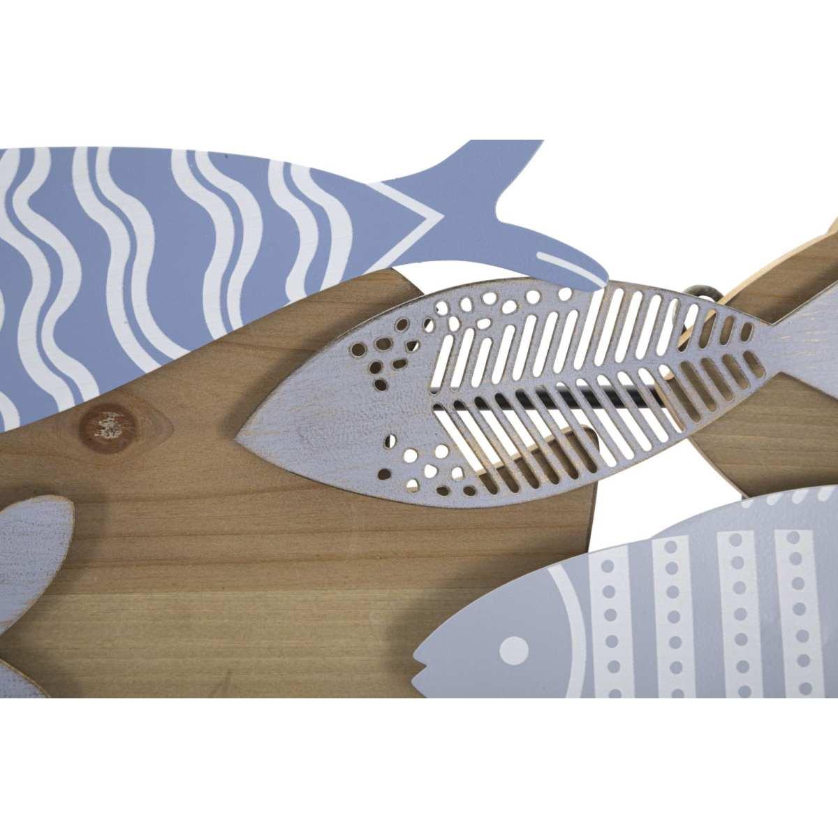 Quadro Pannello Da Muro Fish Sea cm.91x3x33,5