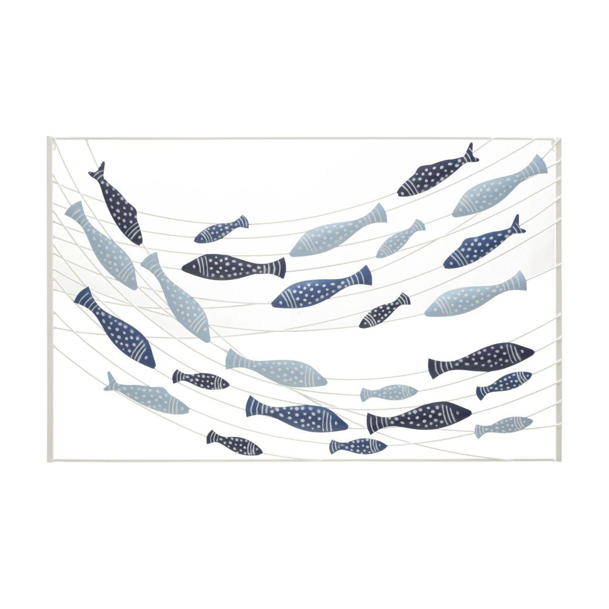Quadro Pannello Da Muro Pesci cm.96,5x1,5x61