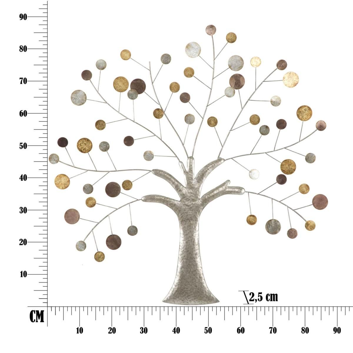 Quadro Pannello Tree cm.88x2,5x88