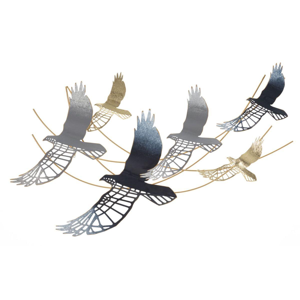 Quadro Pannello In Ferro Bird cm.90,8x6,4x50,8