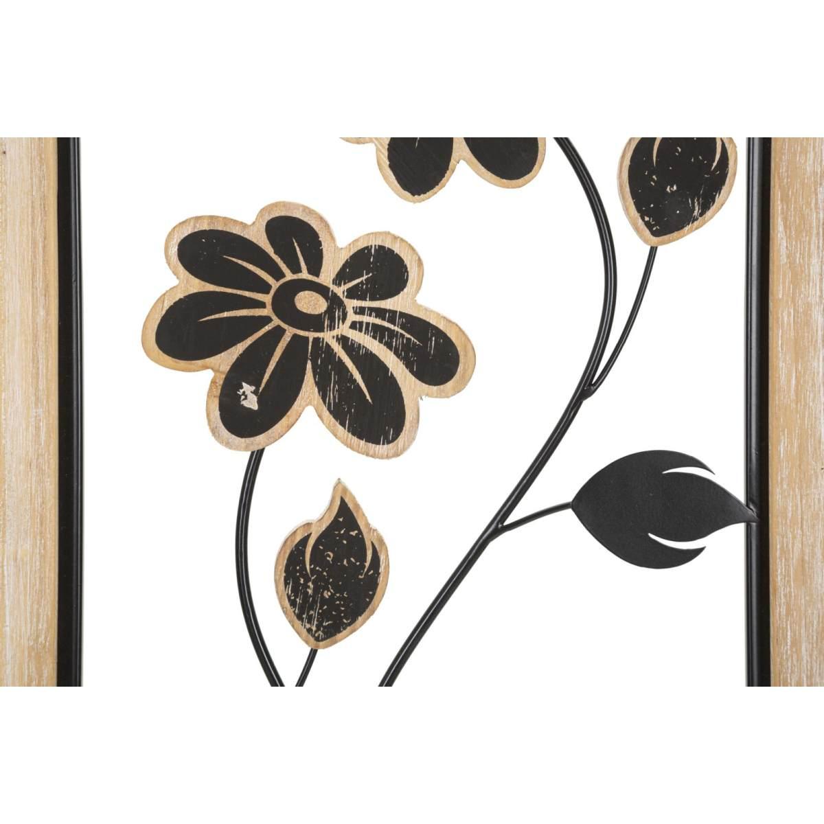 Quadro Pannello In Ferro E Legno Girish Mod.A cm.30x2,5x60