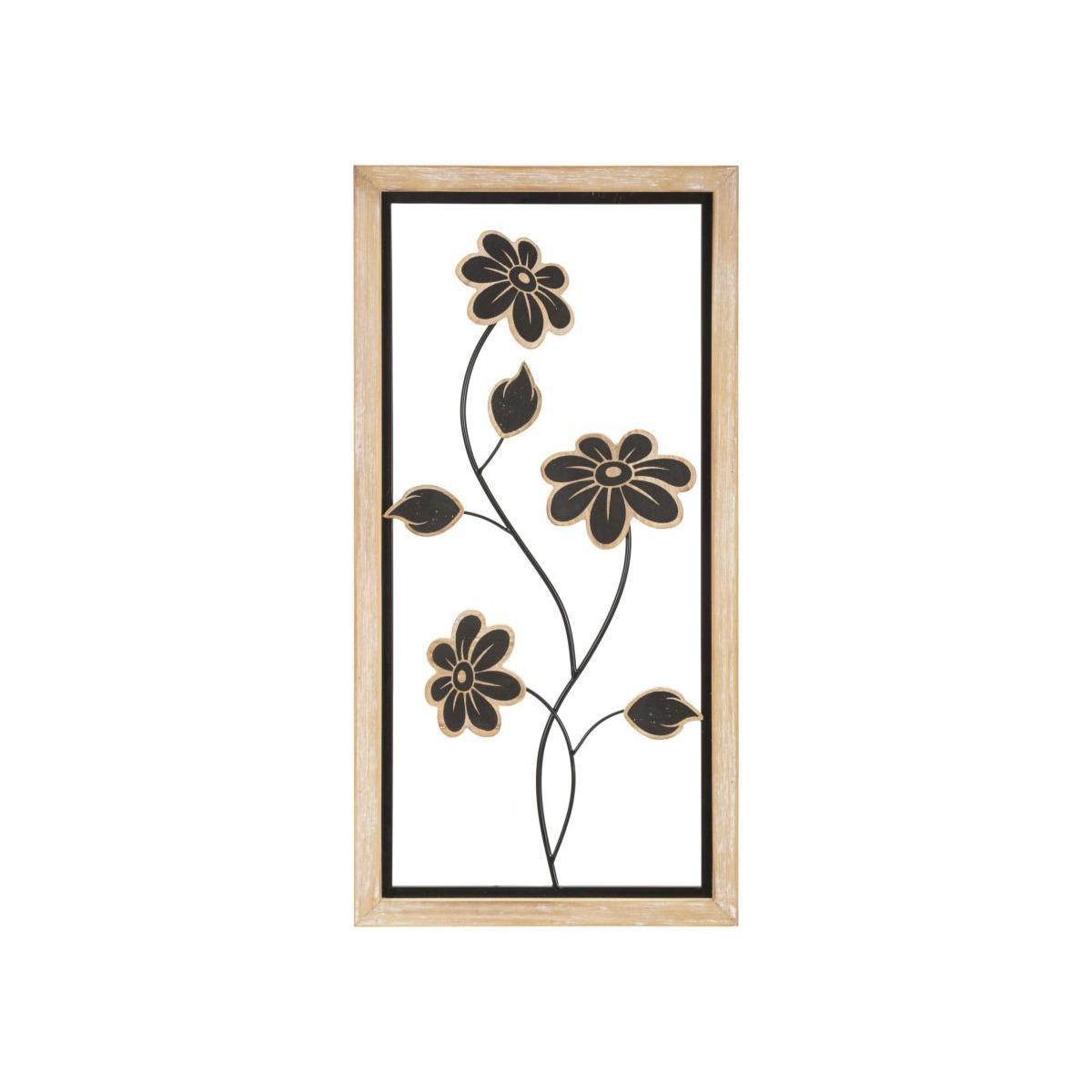 Quadro Pannello In Ferro E Legno Girish Mod.B cm.30x2,5x60