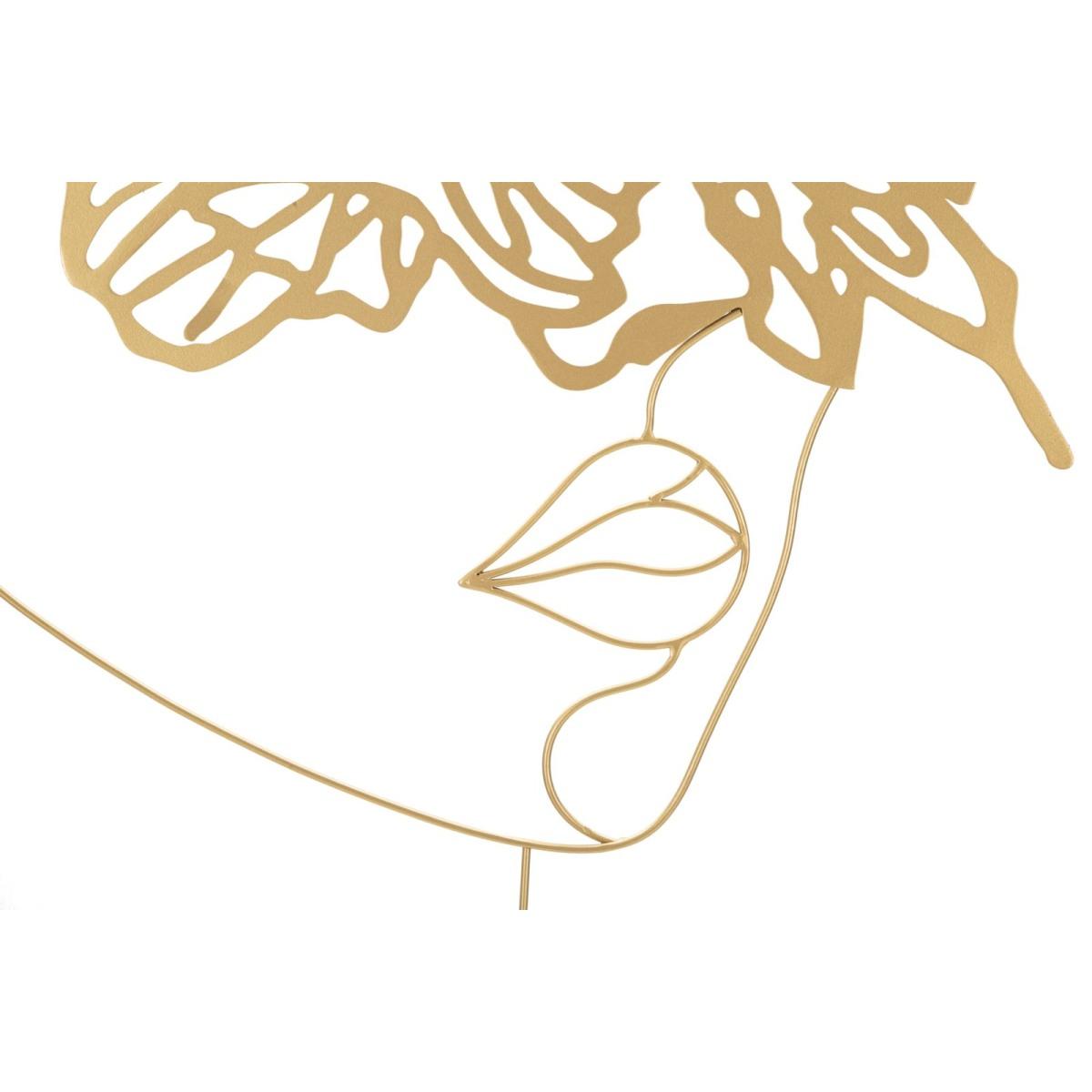 Quadro Pannello In Ferro Gold Face cm.60x1x80