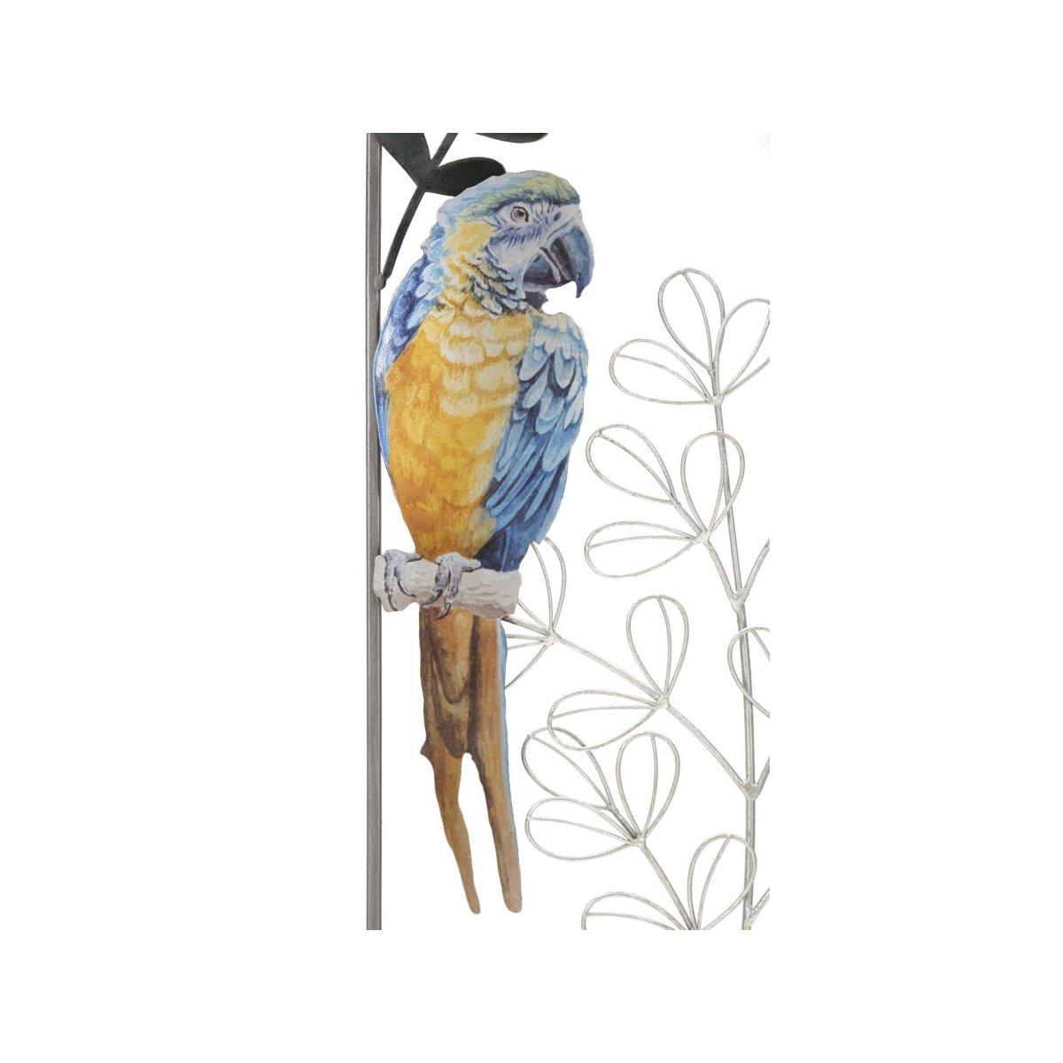 Quadro Pannello In Ferro Parrot cm.28,6x2,5x74,3