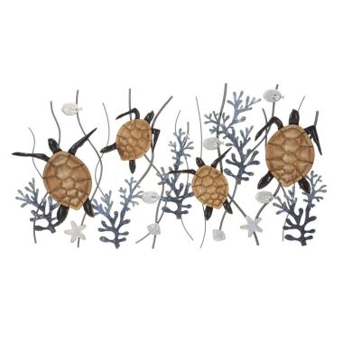 Quadro Pannello In Ferro Turtle cm.132,7x5,7x69,9