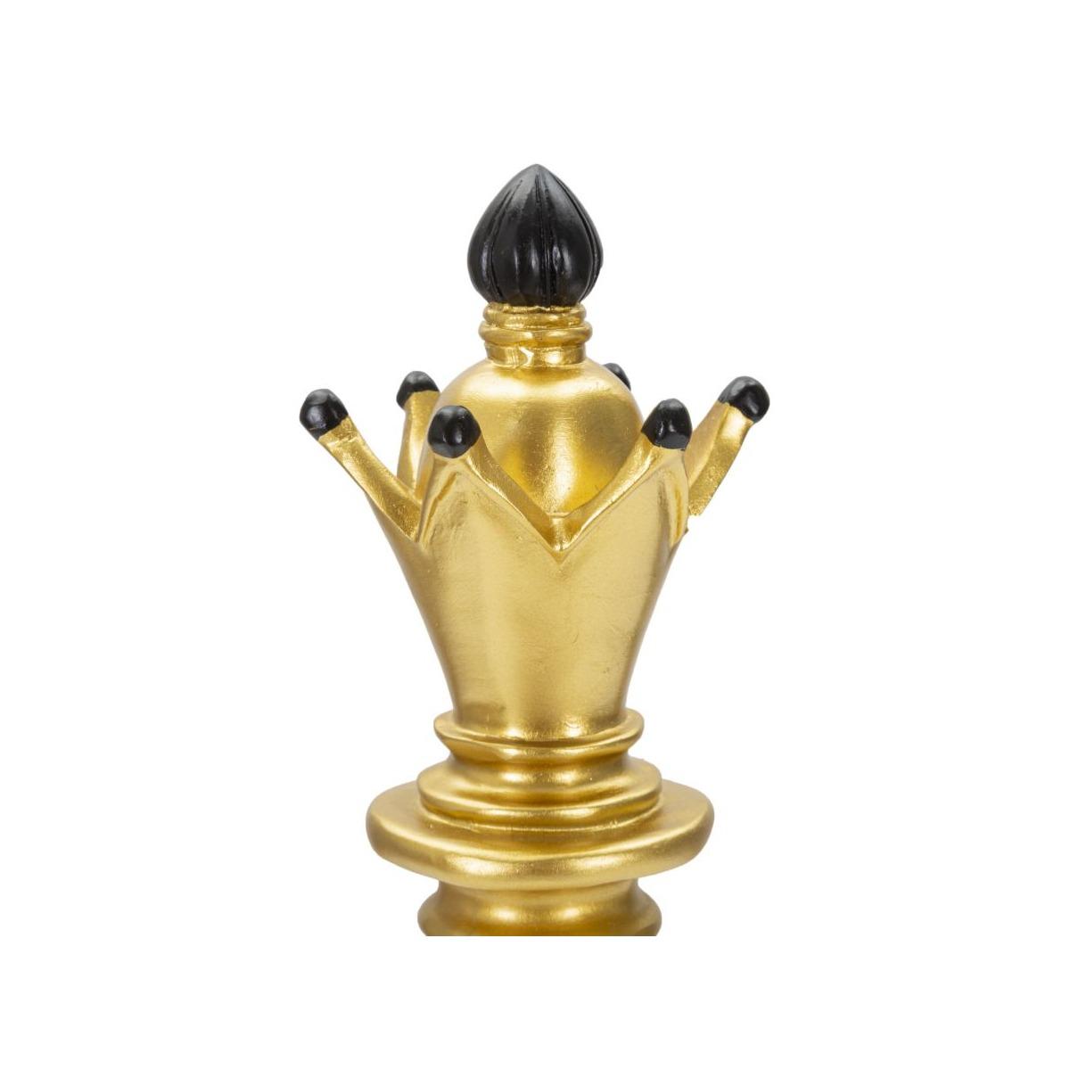 Scultura Alfiere Oro E Nero cm.Ø12,5x38,5