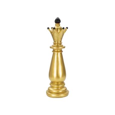 Scultura Alfiere Oro E Nero cm.Ø12,5x38,5