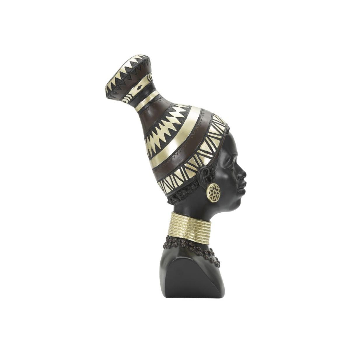 Scultura Donna Masai Tribu cm.23x19x38,5
