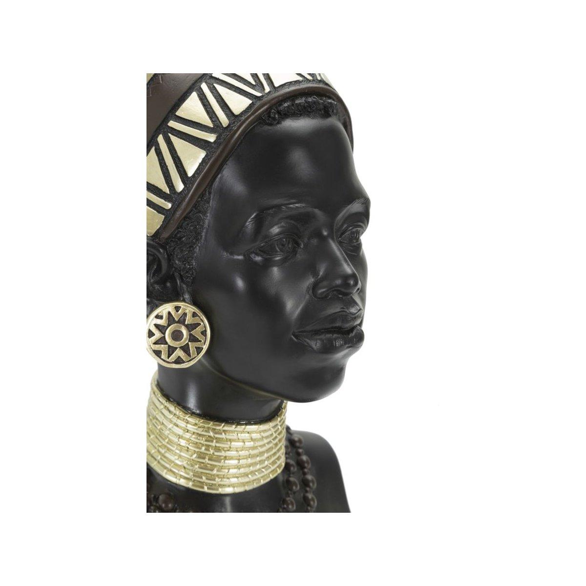 Scultura Donna Masai Tribu cm.23x19x38,5
