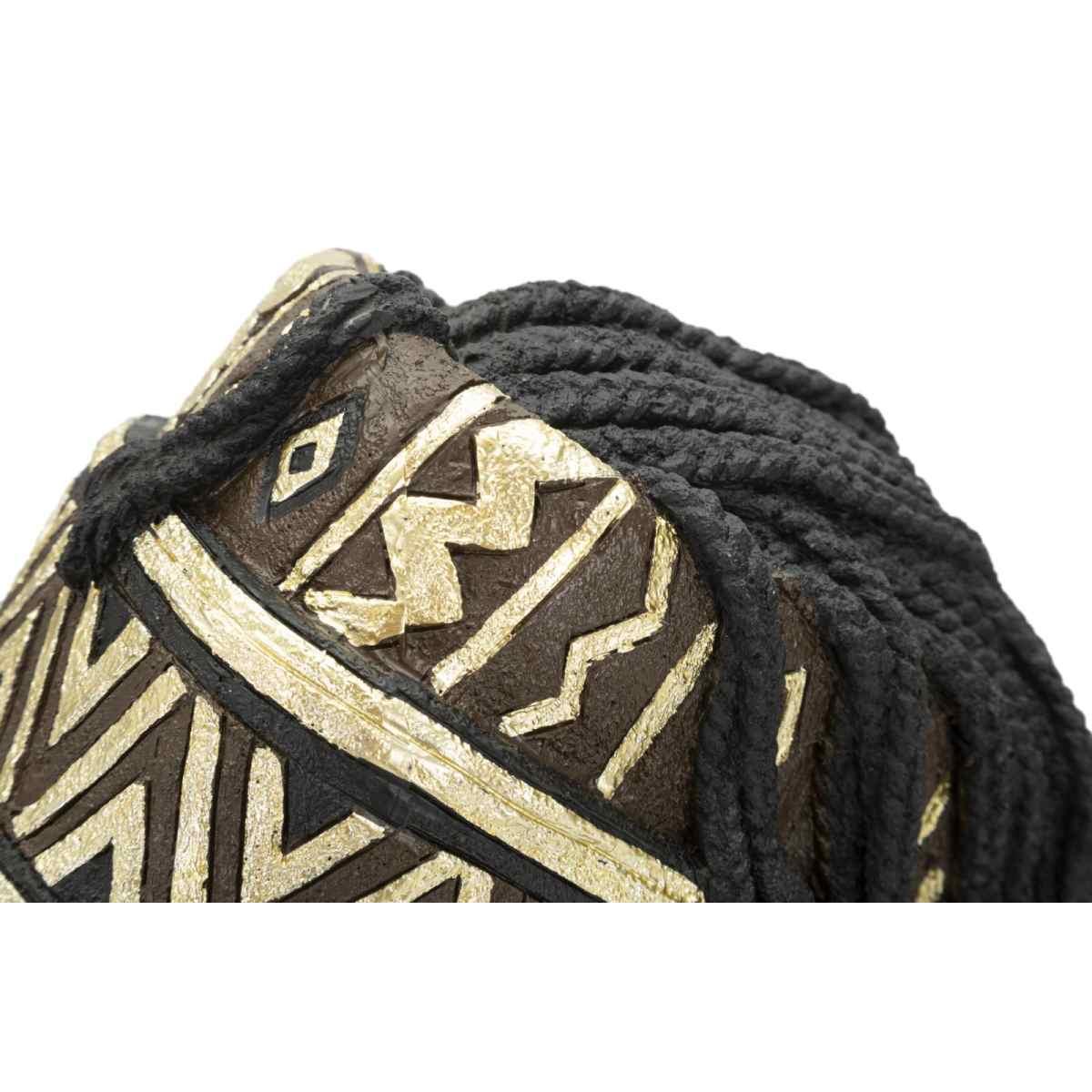 Scultura Donna Masai Turbante cm.21,5x27,5x45