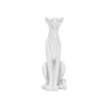 Scultura Leopardo Sit cm.27x28x74