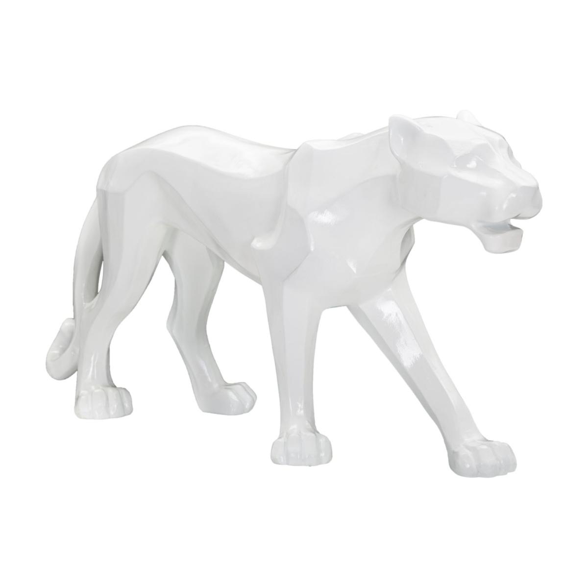 Scultura Pantera White cm.70x18x32,5