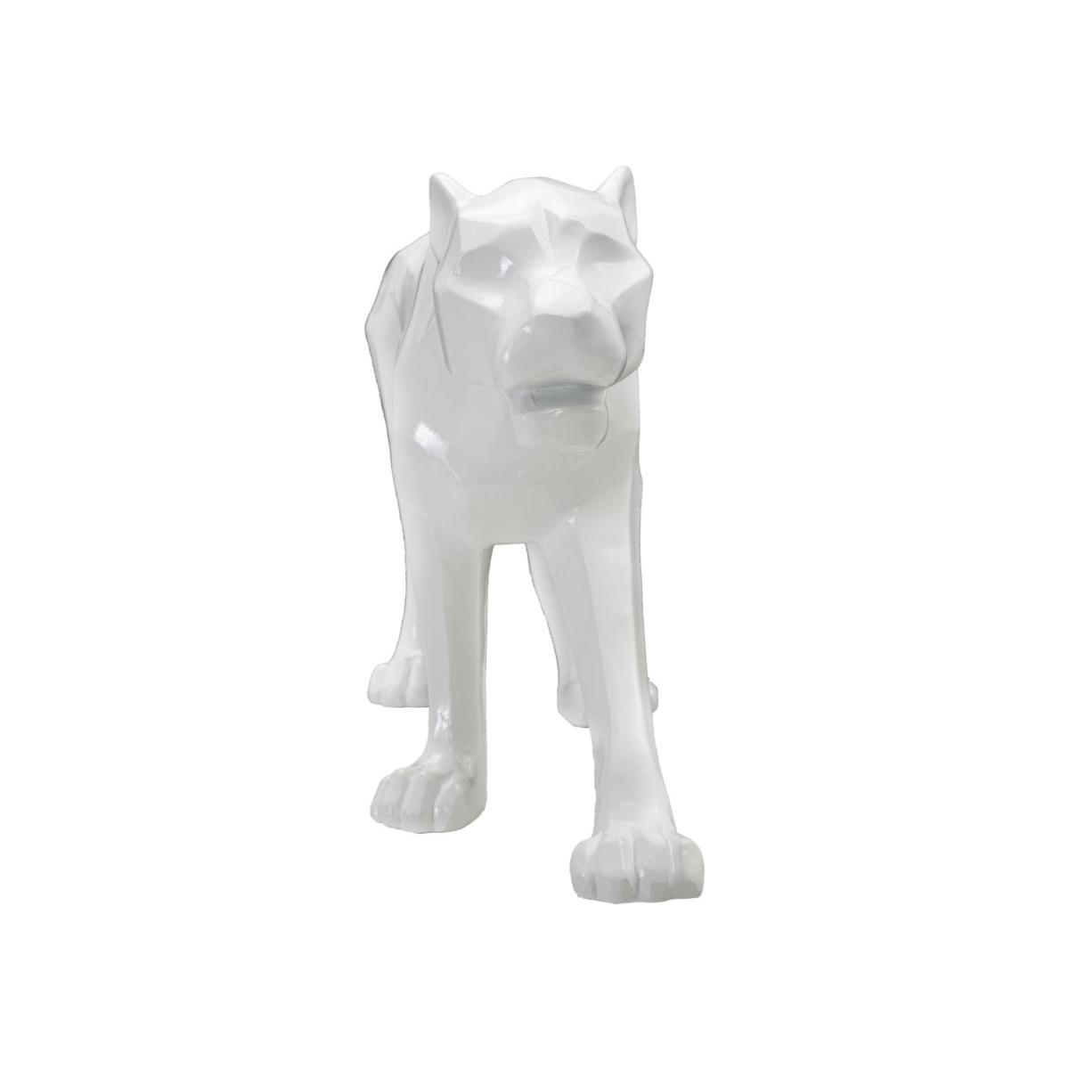 Scultura Pantera White cm.70x18x32,5