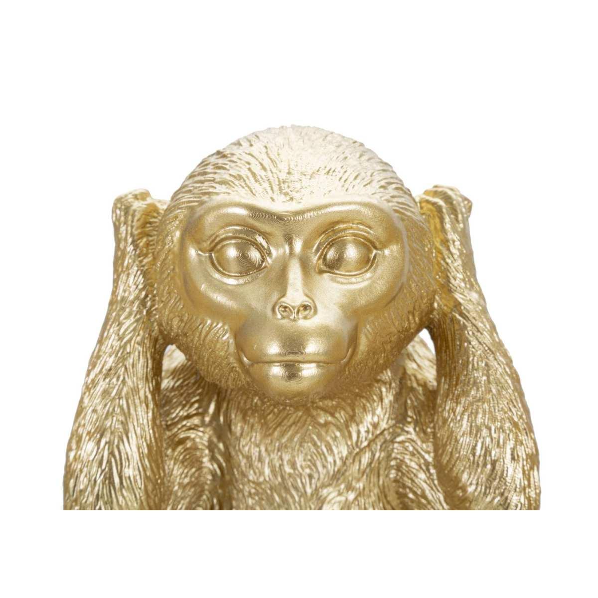 Scultura Scimmia Non Vedo Non Sento Non Parlo Set 3 Pz cm.13x14x19.5