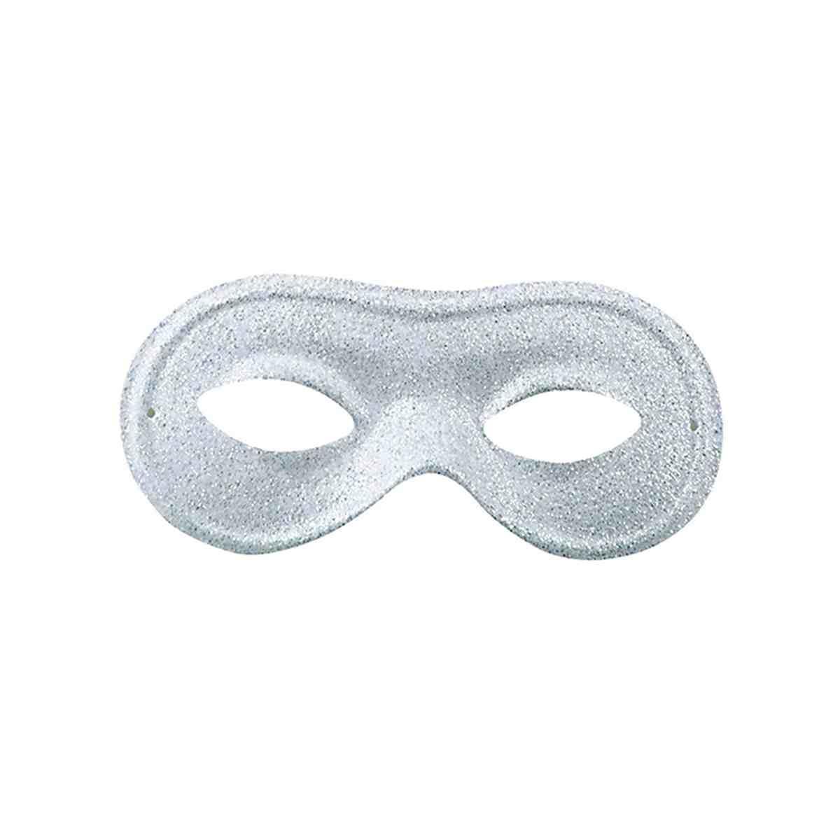 Maschera Viso Scamosciata Con Brillantini 2 Colori |Carnival Toys